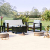 ONIJA  Sheesham Wooden 4 Seater Sofa Set for Living Room | Rosewood 4 Seater Cushion Sofa Set (Color Honey) (2+1+1 Seater)